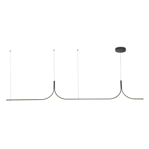 Kuzco Lighting LP17910-BK-UNV-010 Thread LED 118.13 inch Linear Pendant Ceiling Light Black Finish