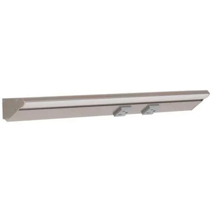 Task Lighting LP18-T6R9W-GSN 18.5" 7W Lighted Power Strip - 2 Receptacles - CCT Tunable (27K Thru 50K) - Voltage 12V - Satin Nickel Finish