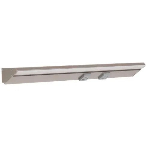 Task Lighting LP18-T6R9W-GSN 18.5" 7W Lighted Power Strip - 2 Receptacles - CCT Tunable (27K Thru 50K) - Voltage 12V - Satin Nickel Finish