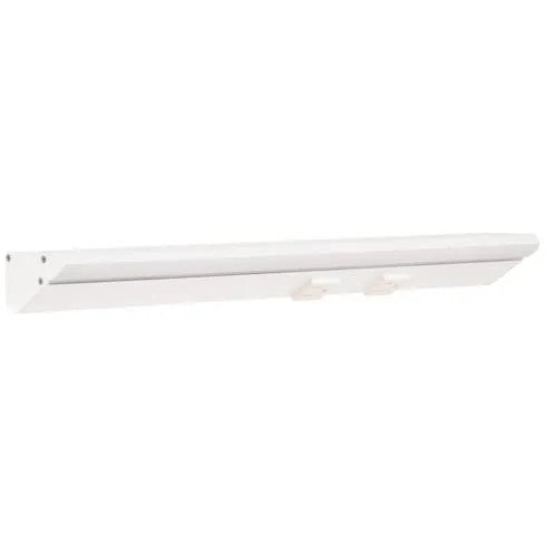 Task Lighting LP18-T6R9W-WWT 18.5" 7W Lighted Power Strip - 2 Receptacles - CCT Tunable (27K Thru 50K) - Voltage 12V - White Finish