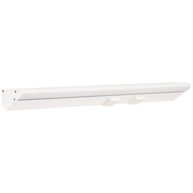 Task Lighting LP18HR9NDWWT30 18.5" 9W Lighted Power Strip - 2 Receptacles - Color Temperature 3000K - Lumens 900 lm - Voltage 12V - White Finish