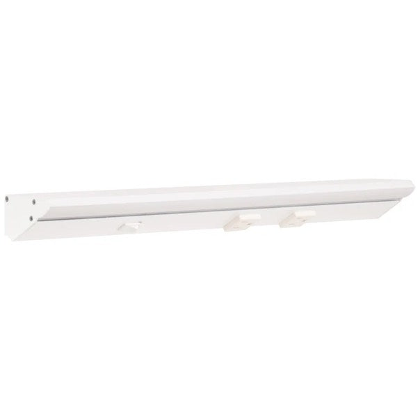 Task Lighting LP18QD6NDWWT50 18.5" Lighted Power Strip w/ Switch, 2 White Single Receptacles, Color Temperature 5000K, 600 Lumens, Voltage 120V, White