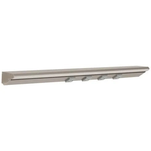 Task Lighting LP24-T6R12W-GSN 24.5" 12W Lighted Power Strip - 4 Receptacles - CCT Tunable (27K thru 50K) - 12V - Satin Nickel Finish