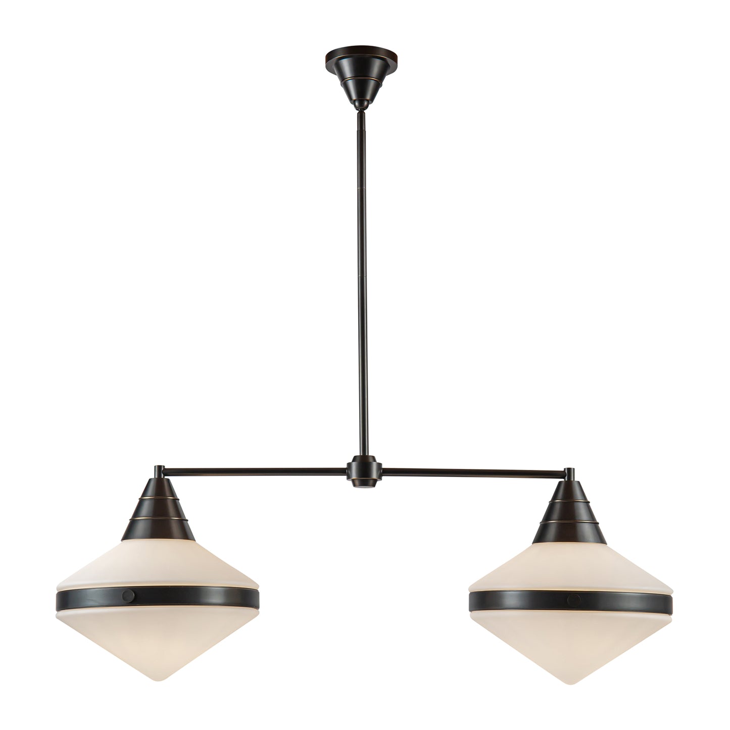 Alora Lighting LP348241UBOP Willard 2 Light 40.63 inch Urban Bronze Linear Pendant Ceiling Light in Opal Glass