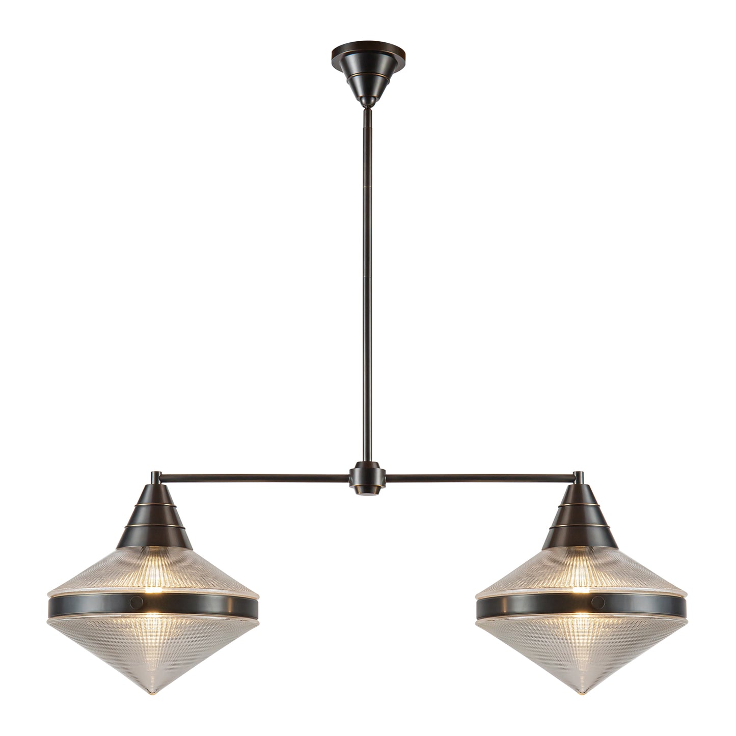 Alora Lighting LP348241UBPG Willard 2 Light 40.63 inch Urban Bronze Linear Pendant Ceiling Light in Clear Prismatic Glass