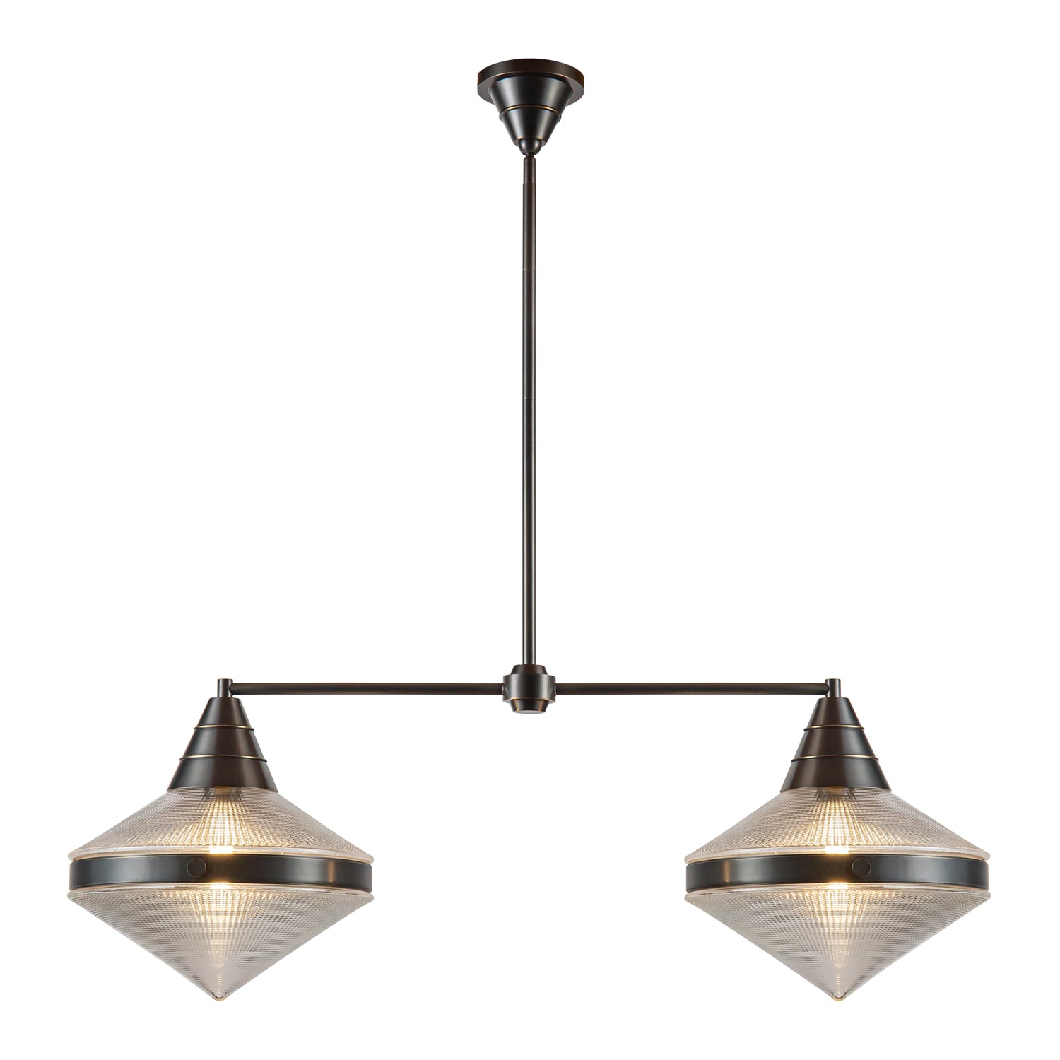 Alora Lighting LP348241UBPG Willard 2 Light 40.63 inch Urban Bronze Linear Pendant Ceiling Light in Clear Prismatic Glass