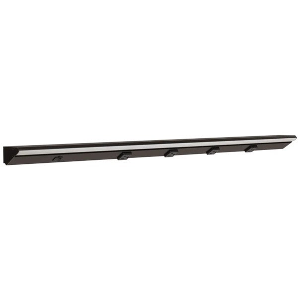 Task Lighting LP36QD12NDBBK50 36.5" Lighted Power Strip w/ Switch - 4 Black Single Receptacles - Color Temperature 5000K - Lumens 1,200 lm - Voltage 120V - Black Finish