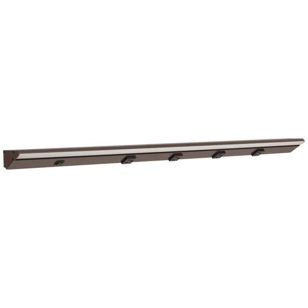Task Lighting LP36QD12NDBBZ27 36.5" Lighted Power Strip w/ Switch - 4 Black Single Receptacles - Color Temperature 2700K - Lumens 1,200 lm - Voltage 120V - Bronze Finish