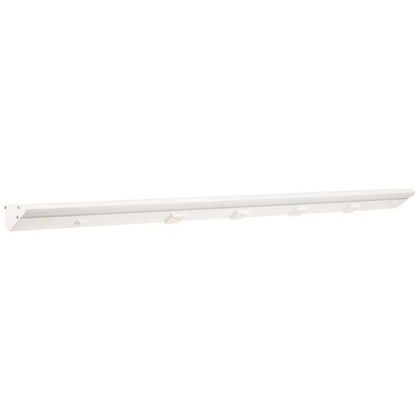 Task Lighting LP36QD12NDWWT50 36.5" Lighted Power Strip w/ Switch - 4 White Single Receptacles - 5000K - 1,200 Lumens - 120V - White