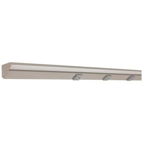 Task Lighting LP42-T6R21W-GSN 42.5" 21W Lighted Power Strip - 5 Receptacles - CCT Tunable (27K thru 50K) - Voltage 12V - Satin Nickel Finish