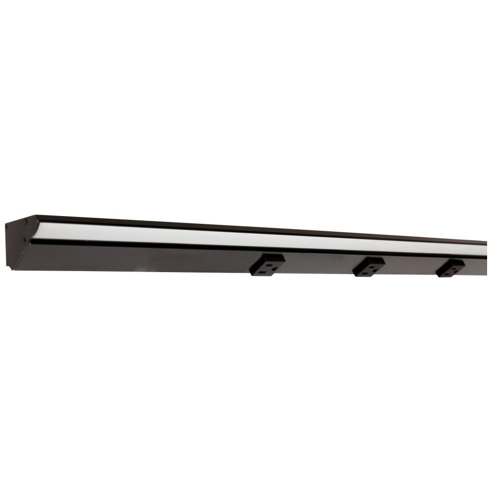 Task Lighting LP42HR21NDBBK50 42-1/2" 600 Lumen/Ft. Higher Output LED Power Strip, 2100 Lumens/Fixture, Daylight White 5000K, Black Finish, Black Receptacles