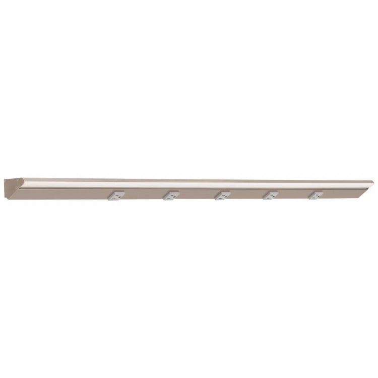 Task Lighting LP42HR21NDGSN50 42.5" 21W Lighted Power Strip - 5 Receptacles - Color Temperature 5000K - Lumens 2100 lm - Voltage 12V - Satin Nickel Finish