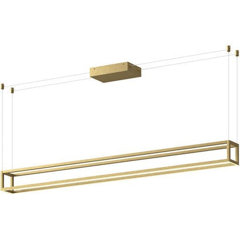 Kuzco Lighting LP45560-BG-UNV Plaza LED 59.13 inch Linear Pendant Ceiling Light Brushed Gold Finish