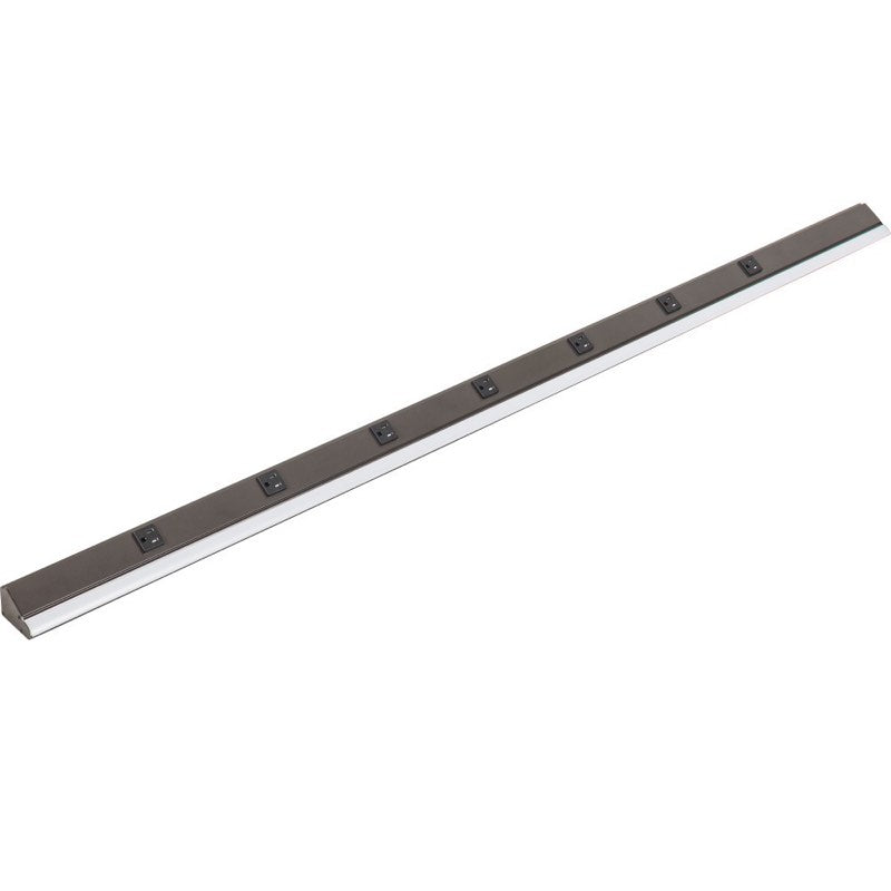 Task Lighting LP60HR30NDBBZ50 60.5" 30W Lighted Power Strip - 7 Receptacles - Color Temperature 5000K - Lumens 3,000 lm - Voltage 12V - Bronze Finish