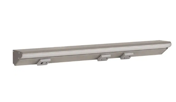 Task Lighting LPUL18T6RGSN 18.5 Inch Lighted Power Strip - 900 Lumens - 9W - CCT Tunable - 2 Receptacles - 1 USB-A/C - 12V - Satin Nickel / Gray