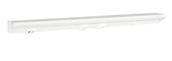 Task Lighting LPUL24S4DWWT27 24.5" Lighted Power Strip - 800 Lumens - 12W - 2700K - 2 Receptacles - 1 USB-A/C - Right Wire Entry - 120V - White
