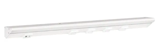Task Lighting LPUL24S6RWWT50 24.5" Lighted Power Strip - 1,200 Lumens - 12W - 5000K - 4 Receptacles - 1 USB-A/C - 12V -White