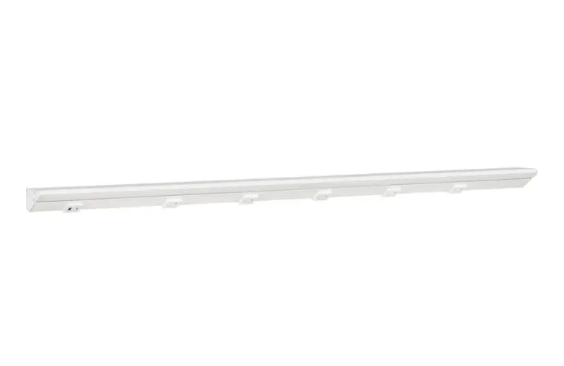 Task Lighting LPUL42S6RWWT40 42.5 Inch Lighted Power Strip - 2,100 Lumens - 21W - 4000K - 5 Receptacles - 1 USB-A/C - 12V -  White Finish