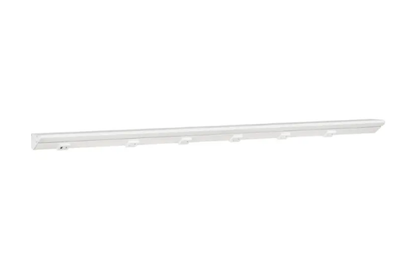 Task Lighting LPUL42T6RWWT 42.5" Lighted Power Strip - 2,100 Lumens - 21W - CCT Tunable - 5 Receptacles - 1 USB-A/C - 12V - White Finish