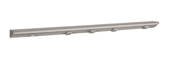 Task Lighting LPUR36S4DGSN50 36.5" Lighted Power Strip - 1,200 Lumens - 18W - 5000K - 3 Receptacles - 1 USB-A/C - Left Wire Entry - 120V - Satin Nickel / Gray