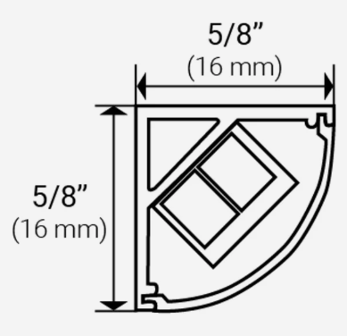 Task Lighting LR1P312V09-02W4 6-5/8" 53 Lumens 12-volt Accent Output Linear Fixture, Fits 9" Wall Cabinet, 2 Watts, Angled 003 Profile, Single-white, Cool White 4000K