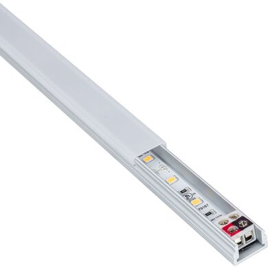 Task Lighting LR1P712V18-03W4 14-1/2" 120 Lumens/Ft. 12-Volt Accent Output Flat Linear Fixture, Single-White, Fits 18" Wall Cabinet, 116 Lumens/Fixture, 3 Watts, Cool White 4000K