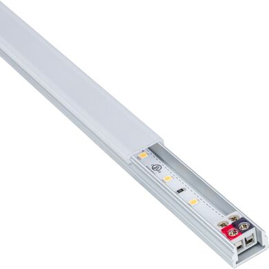Task Lighting LR1P724V24-03W4 20-7/16" 120 Lumens/Ft. 24-Volt Accent Output Flat Linear Fixture, Single-White, Fits 24" Wall Cabinet, 164 Lumens/Fixture, 3 Watts, Cool White 4000K