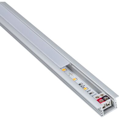 Task Lighting LR1PX12V18-03W3 14-1/2" 120 Lumens/Ft. 12-Volt Accent Output Recessed Linear Fixture, Single-White, Fits 18" Wall Cabinet, 116 Lumens/Fixture, 3 Watts, Soft White 3000K