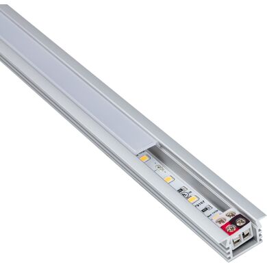 Task Lighting LR1PX12V21-03W4 18-7/16" 120 Lumens/Ft. 12-Volt Accent Output Recessed Linear Fixture, Single-White, Fits 21" Wall Cabinet, 148 Lumens/Fixture, 3 Watts, Cool White 4000K