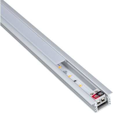 Task Lighting LR1PX24V21-03W3 16-1/2" 120 Lumens/Ft. 24-Volt Accent Output Recessed Linear Fixture, Single-White, Fits 21" Wall Cabinet, 148 Lumens/Fixture, 3 Watts, Soft White 3000K
