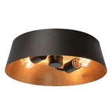 AFX Lighting LRCF14MBBKGD Lyric 2 Light 14 Inch Flush Mount In Black-Gold