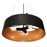 AFX Lighting LRCP22MBBKGD Lyric 3 Light 22 Inch Pendant In Black-Gold