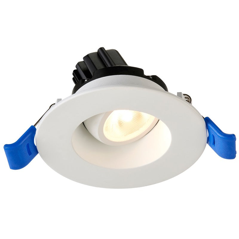 Lotus LED Lights LRG2-3018K-HO-WH 2" Round Regressed Gimbal LED Downlight, High Output, Color Temperature Warm Dim, Lumens 430 lm, Wattage 5.5W, 120V, White