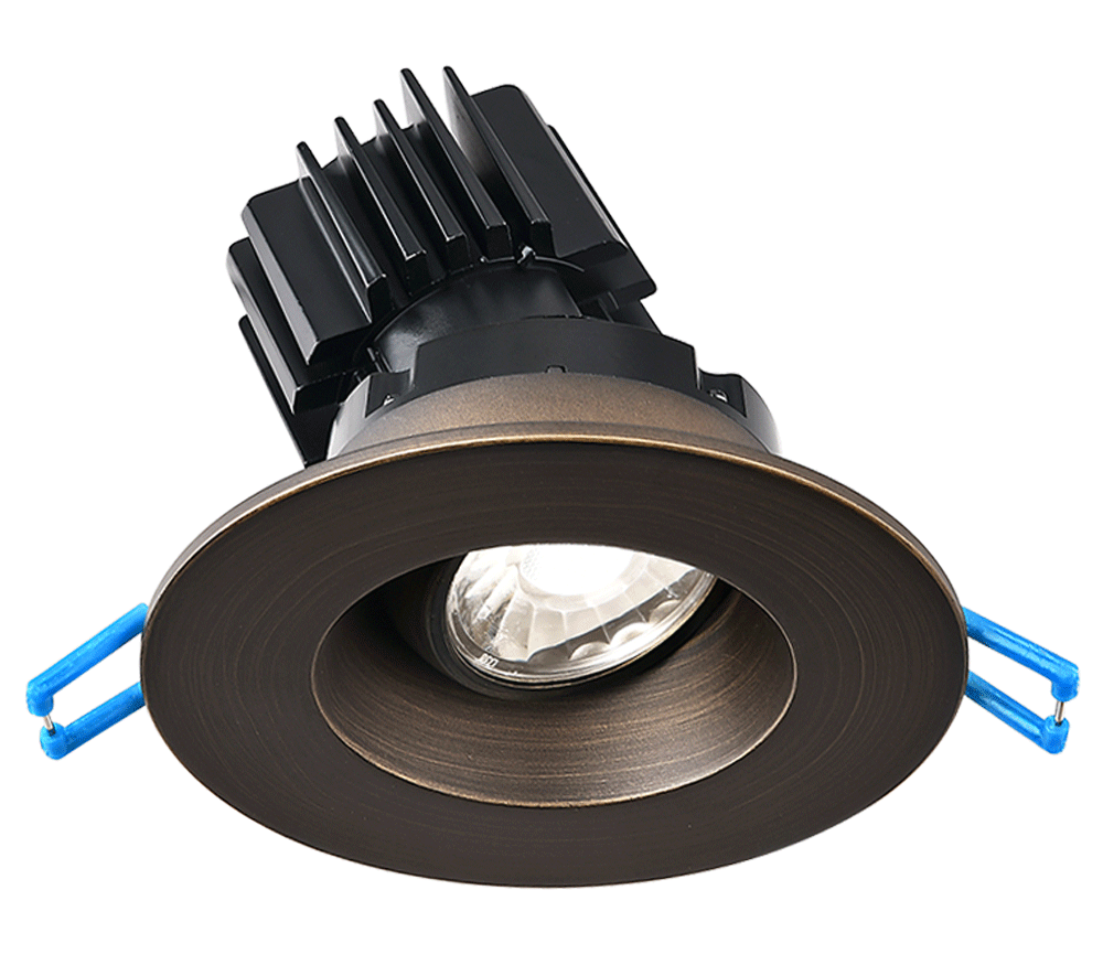Lotus LED Lights LRG3-4CCT+DTW-HO-ORB 3" Round Regressed Gimbal LED Downlight – 11W – 4CCT + Dim to Warm – Oil Rubbed Bronze Trim & Reflector – 360° Rotation
