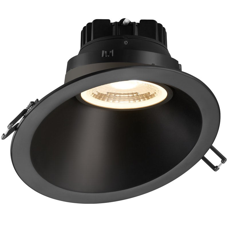 Lotus LED Lights LRG6-40K-6RSL-BK 6" Sloped Round Regressed Gimbal LED Downlight, Color Temperature 4000K, Wattage 15W, Lumens 1300 lm, 120V, Black