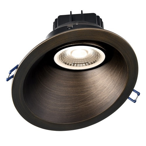 Lotus LED Lights LRG6-3018K-HO-6RSL-ORB 6" Sloped Round Regressed Gimbal LED Downlight, CCT Dim To Warm 3K-18K, Lumens 1250lms, 120V, Bronze Finish