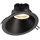 Lotus LED Lights LRG6-5CCT-6RSL-BK 6" Sloped Round Regressed Gimbal LED 15W Downlight, 5CCT, Lumens 1400lms, 120V, Black Finish