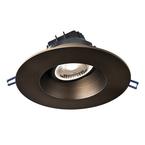 Lotus LED Lights LRG6-3018K-HO-ORB 6" Round Regressed Gimbal LED Downlight, High Output, Color Temperature Dim to Warm, Wattage 18W, Lumens 1250 lm, 120V, Oil Rubbed Bronze