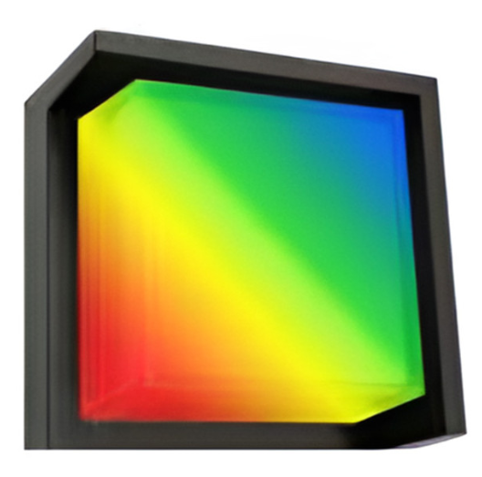 Westgate LRS-H-RGBW-BK RGB WG App Or Remote Control 6" Square Model H Architectural Outdoor/indoor Led Wall Light, 12W, 5CCT And RGB, Black Finish