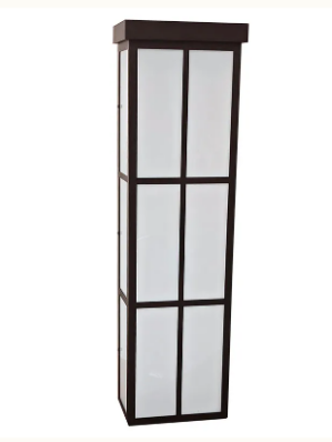 Westgate LRS-SH-24-MCTP-DD-ORB 24” Shoji Window Wall Sconce Light Selectable Watage 18W/24W/30W, 70LM/W,  3CCT 3000K/4000K/5000K Oil Rubbed Bronze Finish
