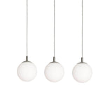 AFX Lighting LRTP07MBSNLNR3 Loretto 3 Light 36 Inch Multi-Port Pendant In Satin Nickel With White Glass Diffuser