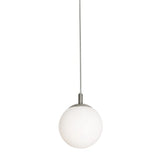 AFX Lighting LRTP07MBSN Loretto 1 Light 7 Inch Pendant In Satin Nickel With White Glass Diffuser