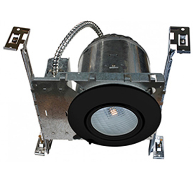 6” LED Recessed Downlight with Emergency Backup 4000K Black