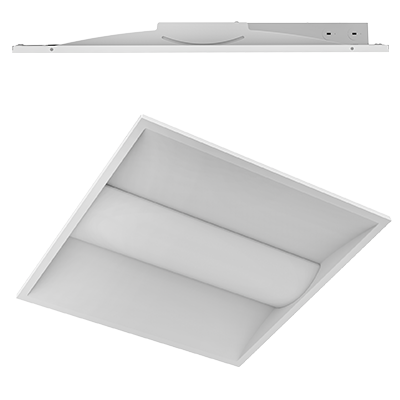 Lighting Spot 26 LS-GLTR-2X2-3CCT-WT-EMC 2'x2' LED Center Basket Troffer 8W Emergency Battery Backup - Color Temperature: 3CCT - Finish: White