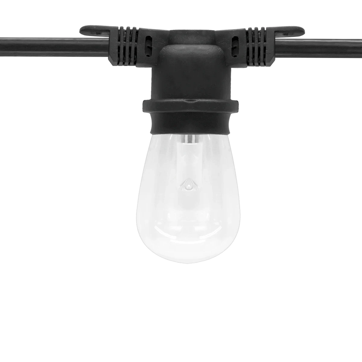 American Lighting LS-M-24-BK 330ft Commercial E26 Light String Reel - 50 Sockets, 24" Spacing, 25W Max/Socket, IP64 Wet Rated, Black SJTW Cable (120V AC, Indoor/Outdoor)