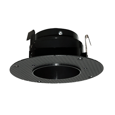 Lighting Spot 26 LS-MD-4-RND-BL 4” Round Mud Plate Trimless LED Recessed Downlight Retrofit Kit - Black Finish