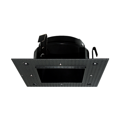 Lighting Spot 26 LS-MD-4-SQ-BL 4 Inch Square Mud Plate Trimless LED Recessed Downlight Retrofit Kit - Black Finish