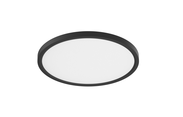 Lighting Spot 26 LS-SM-12R-24W-5CCT-BL 12'' LED Slim Panel light - Color Temperature: 5CCT - Finish: Black