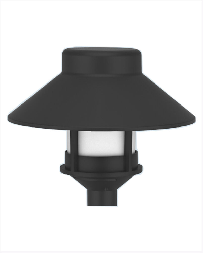 Cyber Tech Lighting LS2PCP-12V-BL 2W LED 12V Wired Landscape Light, Brim Top Design, 3000K Adjustable, Outdoor Wet Location, Pathway Light