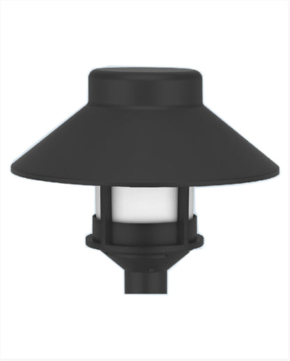 Cyber Tech Lighting LS2PCP-12V-BL 2W LED 12V Wired Landscape Light, Brim Top Design, 3000K Adjustable, Outdoor Wet Location, Pathway Light